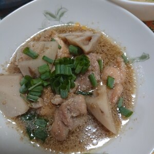 ごはんが進む、蓮根と鶏肉の旨煮